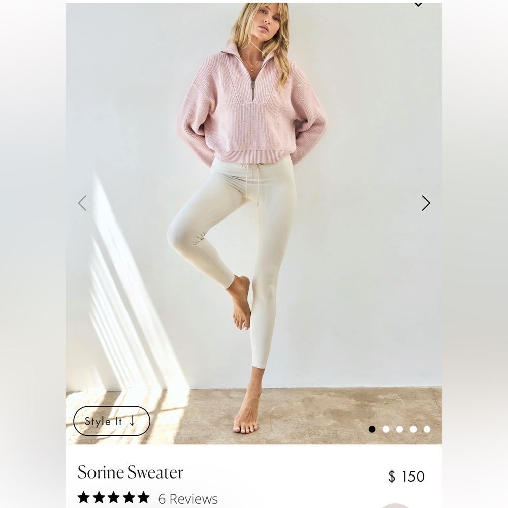 L*Space Light Pink Knit Sweater